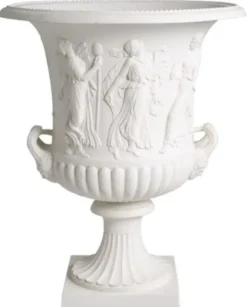 Casa Padrino Luxus Barock Blumentopf Weiß Ø 63 x H. 84 cm