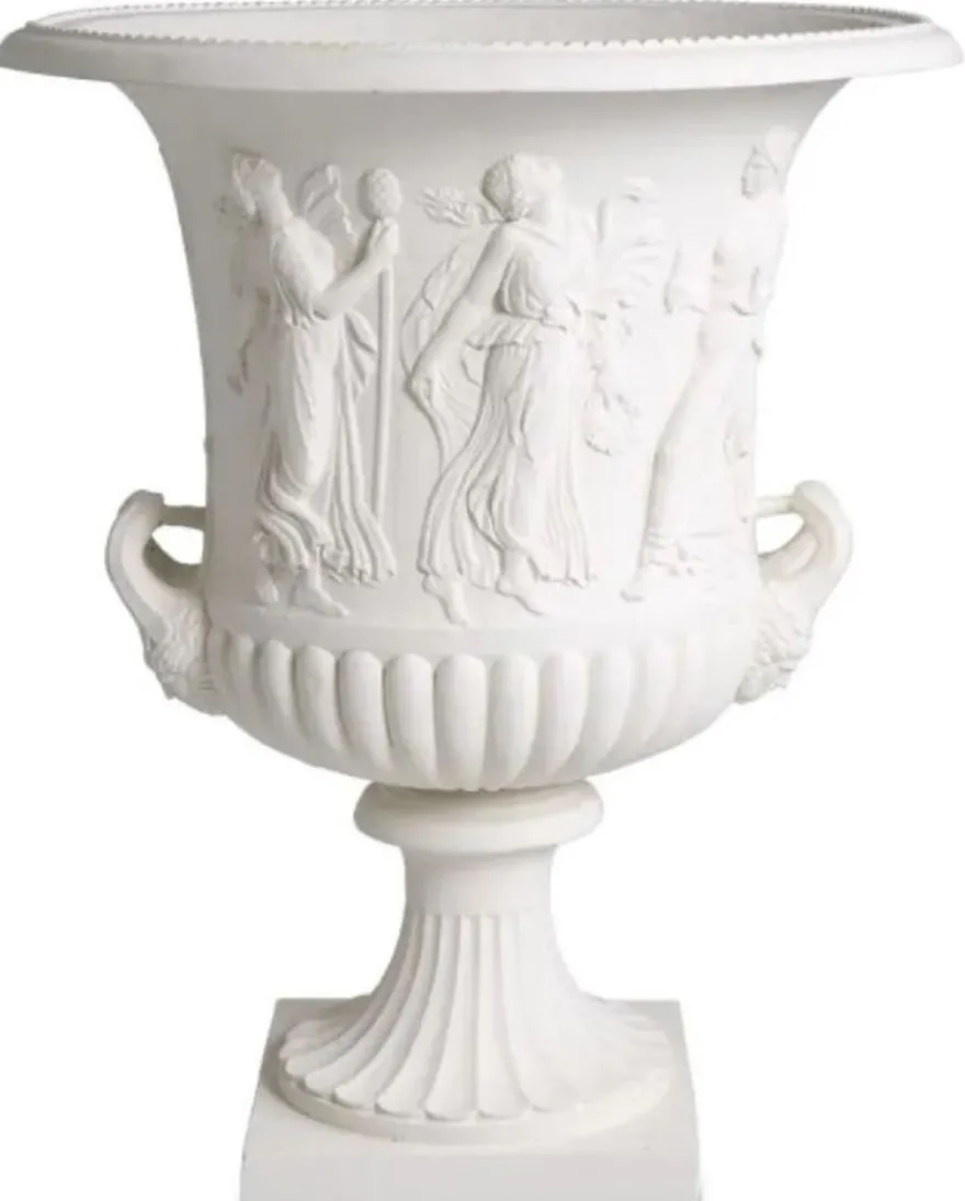 Casa Padrino Luxus Barock Blumentopf Weiß Ø 63 x H. 84 cm