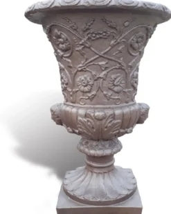 Casa Padrino Luxus Barock Blumentopf Bronze Ø 40 x H. 60 cm - Made in Italy
