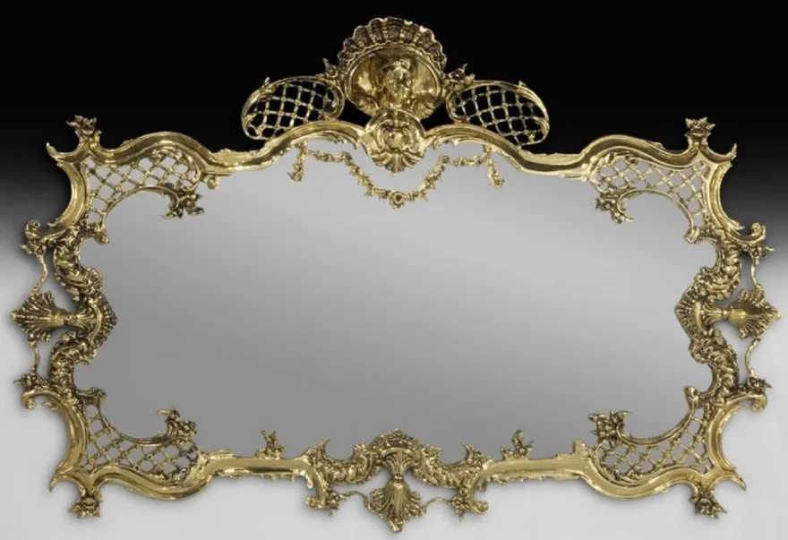 Casa Padrino Luxus Barock Bronze Spiegel Gold 110 cm - Barock Möbel