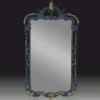 Casa Padrino Luxus Barock Bronze Spiegel Blau / Gold H. 83 cm - Barock Möbel