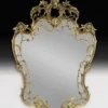 Casa Padrino Luxus Barock Bronze Spiegel Gold H. 110 cm - Barock Möbel