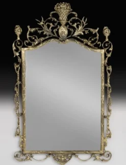 Casa Padrino Luxus Barock Bronze Spiegel Gold H. 95 cm - Barock Möbel