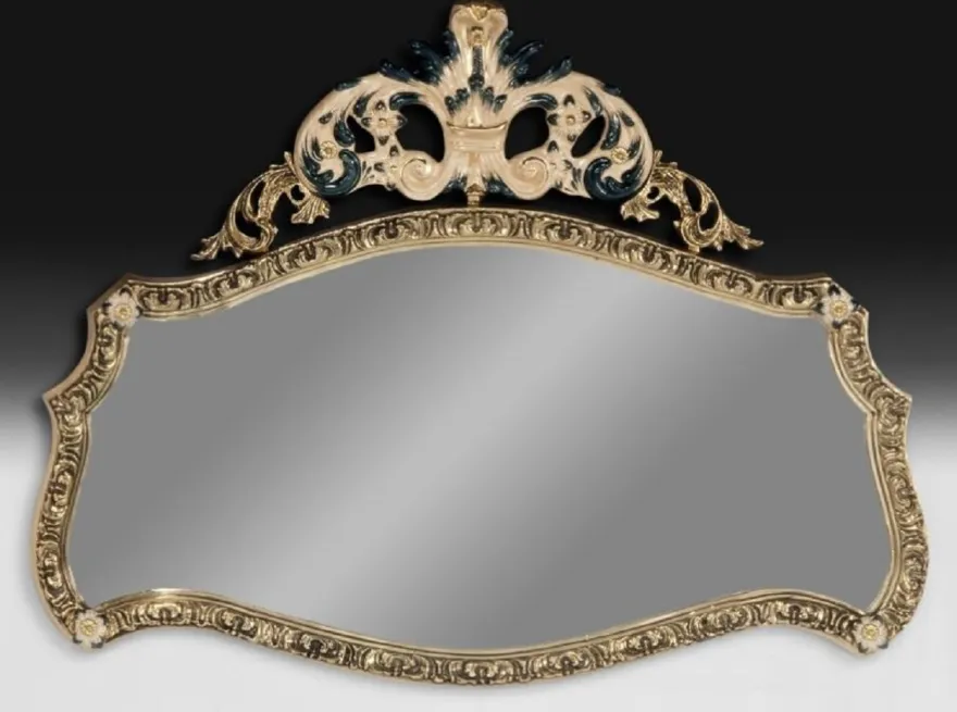 Casa Padrino Luxus Barock Bronze Spiegel Gold / Beige / Grün 107 cm - Barock Möbel