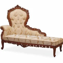 Casa Padrino Luxus Barock Chaiselongue Gold / Dunkelbraun 160 cm - Barock Möbel