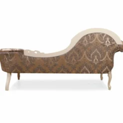 Casa Padrino Luxus Barock Chaiselongue Braun / Creme - Barock Möbel