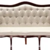 Casa Padrino Luxus Barock Chesterfield Sofa Beige / Dunkelbraun 184 x 81 x H. 107 cm - Wohnzimmermöbel im Barockstil