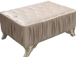 Casa Padrino Luxus Barock Couchtisch Grau / Creme / Gold 100 x 80 x H. 45 cm - Wohnzimmertisch mit Glitzersteinen - Wohnzimmer Möbel im Barockstil