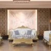 Casa Padrino Luxus Barock Couchtisch Schwarz / Gold 130 x 92 x H. 50 cm - Wohnzimmer Möbel im Barockstil - Edel & Prunkvoll