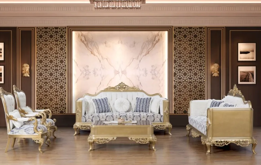 Casa Padrino Luxus Barock Couchtisch Schwarz / Gold 130 x 92 x H. 50 cm - Wohnzimmer Möbel im Barockstil - Edel & Prunkvoll