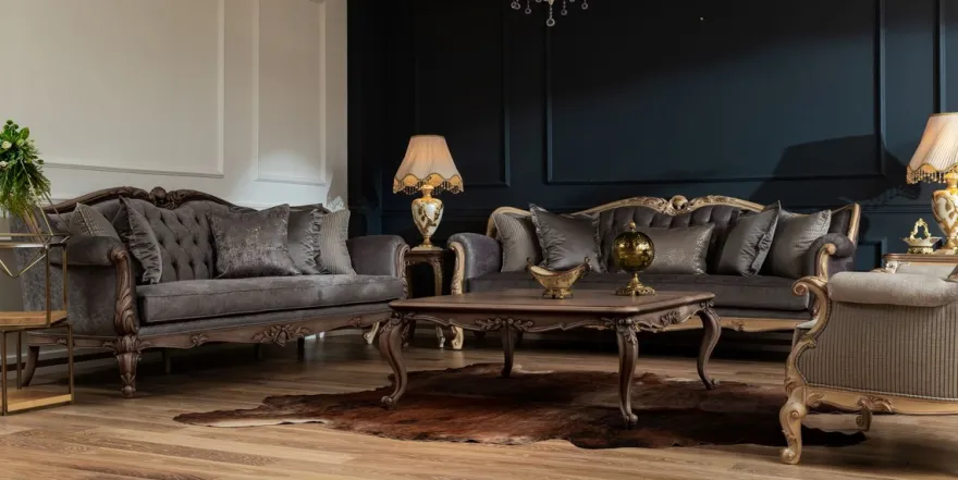 Casa Padrino Luxus Barock Couchtisch Braun - Handgefertigter Massivholz Wohnzimmertisch - Barock Wohnzimmer Möbel