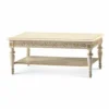 Casa Padrino Luxus Barock Couchtisch Weiß / Gold 120 cm - Made in Italy