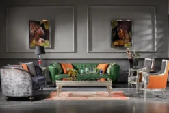 Casa Padrino Luxus Barock Couchtisch Schwarz / Silber - Prunkvoller Massivholz Wohnzimmertisch mit Glasplatte - Barock Wohnzimmer Möbel