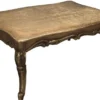 Casa Padrino Luxus Barock Couchtisch Antik Gold 100 x 90 x H. 45 cm - Antik Stil Wohnzimmertisch - Barockstil Möbel
