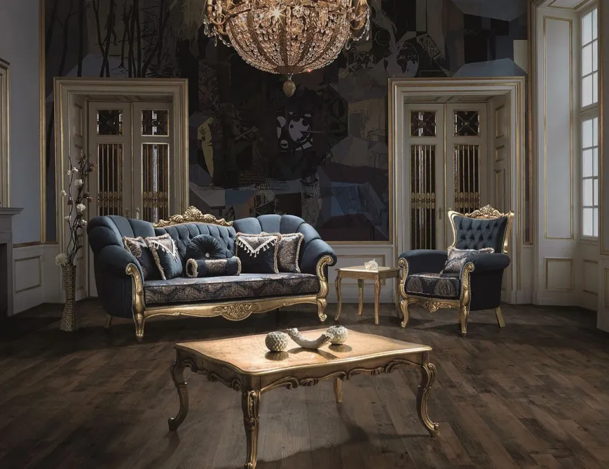 Casa Padrino Luxus Barock Couchtisch Antik Gold 100 x 90 x H. 45 cm - Antik Stil Wohnzimmertisch - Barockstil Möbel