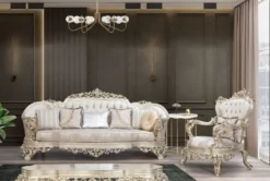 Casa Padrino Luxus Barock Couchtisch Antik Gold - Handgefertigter Massivholz Wohnzimmertisch im Barockstil - Barock Wohnzimmer Möbel - Edel & Prunkvoll