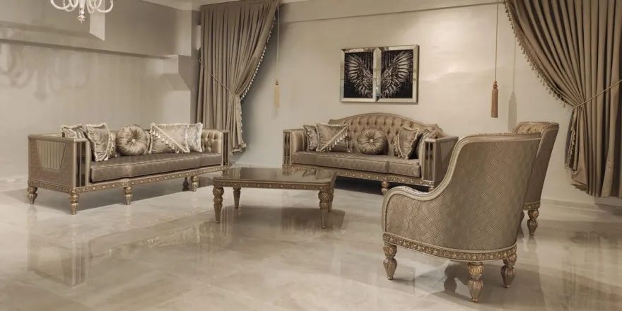 Casa Padrino Luxus Barock Couchtisch Gold / Grau / Gold - Prunkvoller Wohnzimmertisch im Barockstil - Barockstil Wohnzimmer Möbel - Barock Einrichtung - Barock Möbel - Luxus Möbel im Barockstil