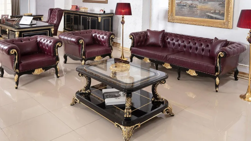Casa Padrino Luxus Barock Couchtisch mit Glasplatte Schwarz / Gold - Prunkvoller Massivholz Wohnzimmertisch im Barockstil - Barock Wohnzimmer Möbel - Edel & Prunkvoll