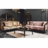 Casa Padrino Luxus Barock Couchtisch Dunkelbraun 124 cm - Barock Möbel