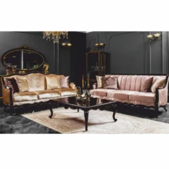 Casa Padrino Luxus Barock Couchtisch Dunkelbraun 124 cm - Barock Möbel