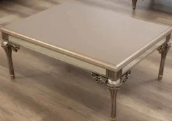 Casa Padrino Luxus Barock Couchtisch Grau / Schwarz / Gold - Prunkvoller Massivholz Wohnzimmertisch im Barockstil - Barock Wohnzimmer Möbel - Edel & Prunkvoll