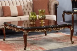 Casa Padrino Luxus Barock Couchtisch Dunkelbraun / Schwarz / Gold - Quadratischer Massivholz Wohnzimmertisch im Barockstil - Luxus Wohnzimmer Möbel im Barockstil - Barock Möbel - Edel & Prunkvoll