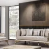 Casa Padrino Luxus Barock Couchtisch Creme / Weiß / Grau / Gold - Verspiegelter Barockstil Wohnzimmertisch - Luxus Möbel im Barockstil - Barockstil Wohnzimmer Möbel - Barock Möbel