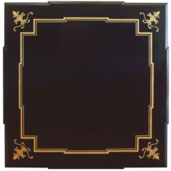 Casa Padrino Luxus Barock Couchtisch mit Glasplatte Schwarz / Gold 127 cm - Made in Italy