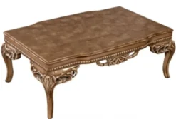 Casa Padrino Luxus Barock Couchtisch Braun - Prunkvoller Massivholz Wohnzimmertisch im Barockstil - Handgefertigte Barock Wohnzimmer Möbel