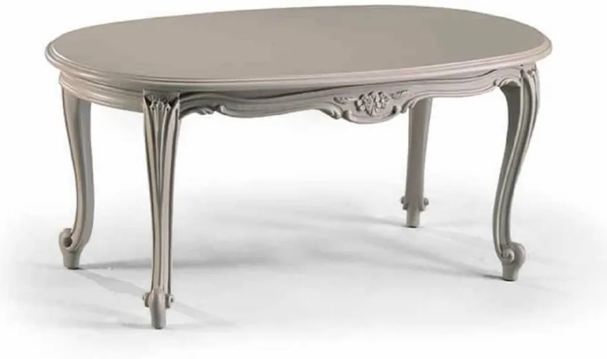 Casa Padrino Luxus Barock Couchtisch Grau 101 cm - Made in Italy