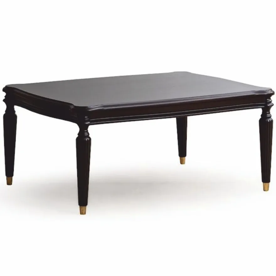 Casa Padrino Luxus Barock Couchtisch Dunkelbraun / Gold 105 cm - Barock Möbel