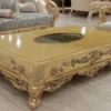 Casa Padrino Luxus Barock Couchtisch Gold - Prunkvoller Massivholz Wohnzimmertisch im Barockstil - Barock Wohnzimmer Möbel - Edel & Prunkvoll