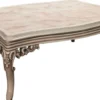 Casa Padrino Luxus Barock Couchtisch Creme / Beige 120 x 80 x H. 50 cm - Prunkvoller Wohnzimmertisch mit Glasplatte