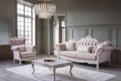 Casa Padrino Luxus Barock Couchtisch Weiß / Gold 110 x 77 x H. 45 cm - Rechteckiger Wohnzimmertisch im Barockstil - Barock Möbel