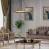 Casa Padrino Luxus Barock Couchtisch Schwarz / Silber / Gold - Prunkvoller Massivholz Wohnzimmertisch mit Tischplatte in Marmoroptik - Barock Möbel