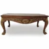 Casa Padrino Luxus Barock Couchtisch Dunkelbraun / Gold 121 cm - Barock Möbel - Made in Italy