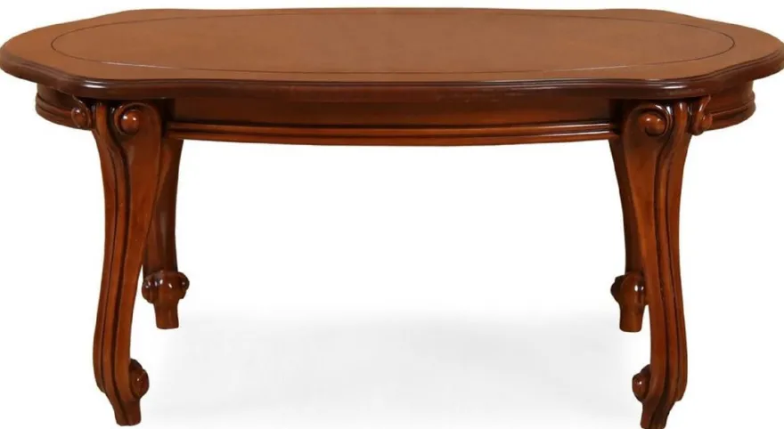 Casa Padrino Luxus Barock Couchtisch Braun - Barockstil Massivholz Wohnzimmertisch - Barockstil Wohnzimmer Möbel - Barock Möbel - Edel & Prunkvoll