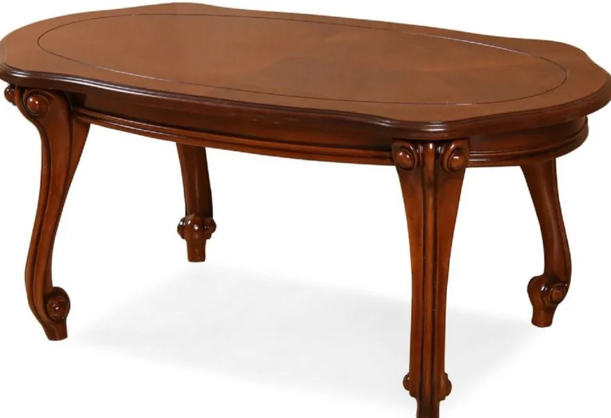 Casa Padrino Luxus Barock Couchtisch Braun - Barockstil Massivholz Wohnzimmertisch - Barockstil Wohnzimmer Möbel - Barock Möbel - Edel & Prunkvoll