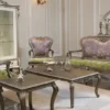 Casa Padrino Luxus Barock Couchtisch Silber 125 x 70 x H. 41 cm - Massivholz Wohnzimmertisch - Edle Barock Möbel