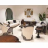 Casa Padrino Luxus Barock Couchtisch Dunkelbraun 155 cm - Prunkvoller Barockstil Wohnzimmertisch - Barockstil Wohnzimmer Möbel