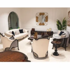 Casa Padrino Luxus Barock Couchtisch Dunkelbraun 155 cm - Prunkvoller Barockstil Wohnzimmertisch - Barockstil Wohnzimmer Möbel