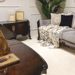 Casa Padrino Luxus Barock Couchtisch Dunkelbraun 155 cm - Prunkvoller Barockstil Wohnzimmertisch - Barockstil Wohnzimmer Möbel