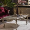 Casa Padrino Luxus Barock Couchtisch Silber 122 x 71 x H. 48 cm - Massivholz Wohnzimmertisch - Edle Barock Möbel