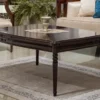 Casa Padrino Luxus Barock Couchtisch Dunkelbraun 117 cm