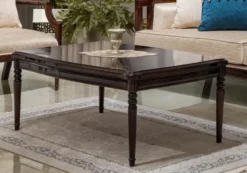 Casa Padrino Luxus Barock Couchtisch Dunkelbraun 117 cm