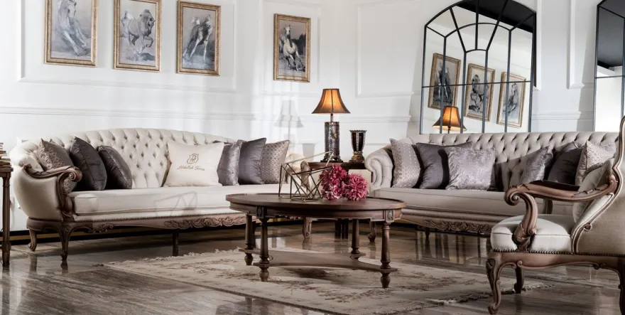 Casa Padrino Luxus Barock Couchtisch Braun - Ovaler Massivholz Wohnzimmertisch im Barockstil - Barock Wohnzimmer Möbel