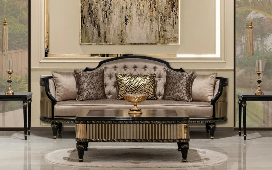 Casa Padrino Luxus Barock Couchtisch Braun / Schwarz / Gold - Prunkvoller Wohnzimmertisch im Barockstil - Barockstil Wohnzimmer Möbel - Barock Einrichtung - Barock Möbel - Luxus Möbel im Barockstil