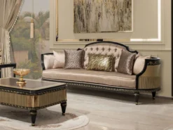 Casa Padrino Luxus Barock Couchtisch Braun / Schwarz / Gold - Prunkvoller Wohnzimmertisch im Barockstil - Barockstil Wohnzimmer Möbel - Barock Einrichtung - Barock Möbel - Luxus Möbel im Barockstil