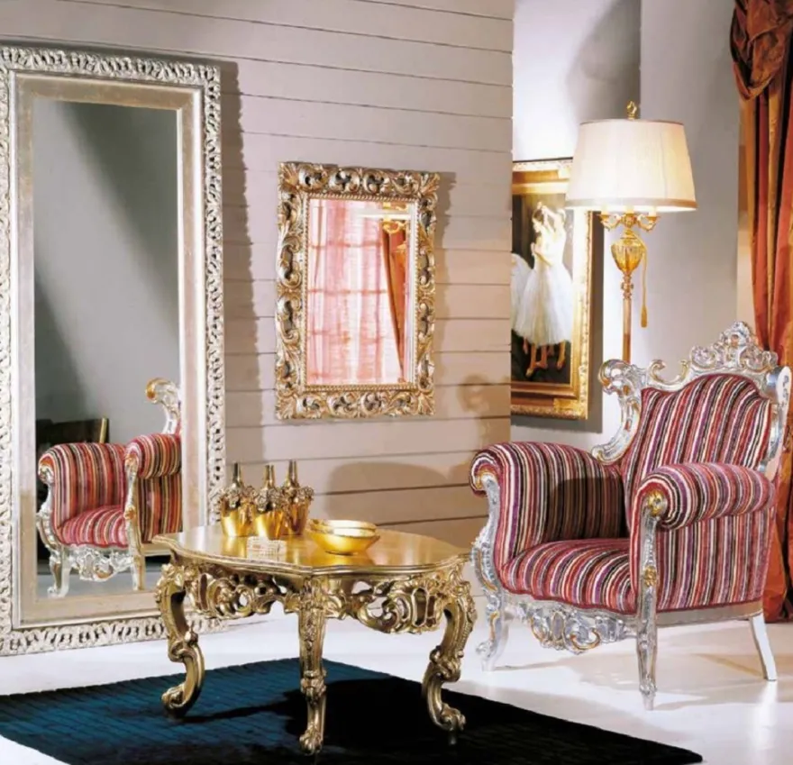 Casa Padrino Luxus Barock Couchtisch Gold - Prunkvoller Massivholz Wohnzimmertisch im Barockstil - Barock Möbel - Barock Interior - Edel & Prunkvoll - Luxus Qualität - Made in Italy