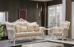 Casa Padrino Luxus Barock Couchtisch Weiß / Gold - Handgefertigter Barockstil Wohnzimmertisch - Luxus Möbel im Barockstil - Barockstil Wohnzimmer Möbel - Barock Einrichtung - Barock Möbel